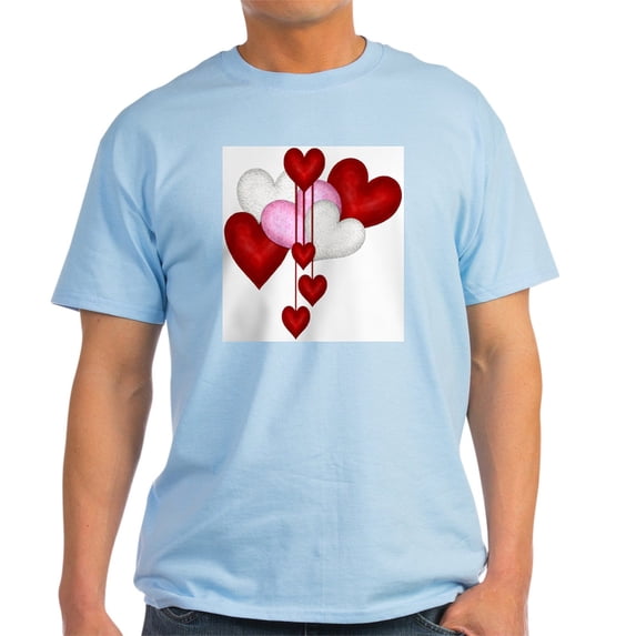 CafePress - Romantic Hearts Light T Shirt - Men's Classic Graphic T-Shirt