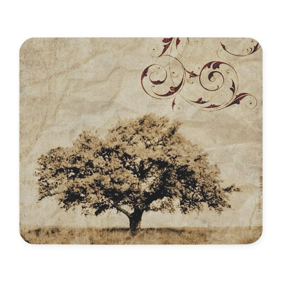 CafePress - Romantic Landscape Oak Tree Mousepad - Non-slip Rubber Mousepad, Gaming Mouse Pad