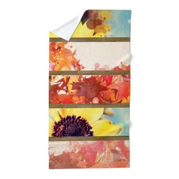CafePress - Romantic Summer Watercolor Sunflower - Large Beach Towel, Soft 30"x60" Towel with Unique Design
