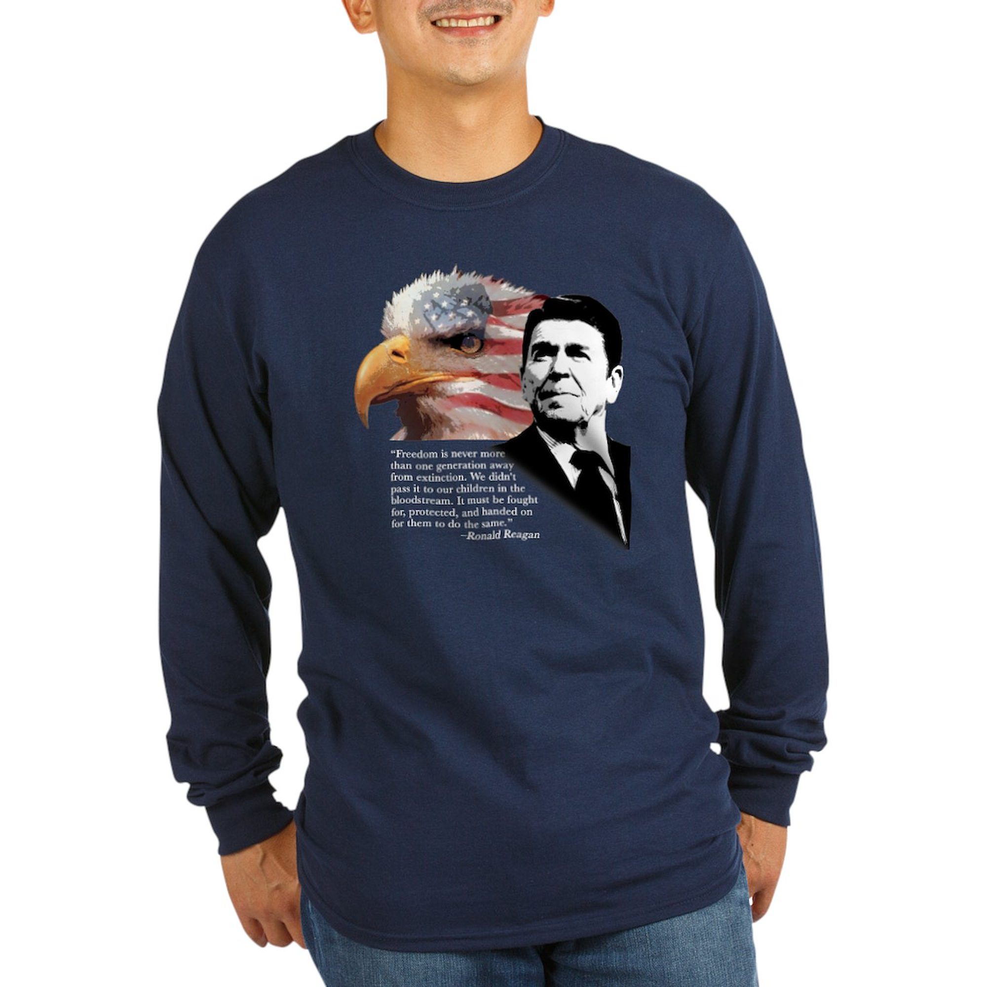 CafePress Ronald Reagan Quote Long Sleeve Dark T Shirt Long