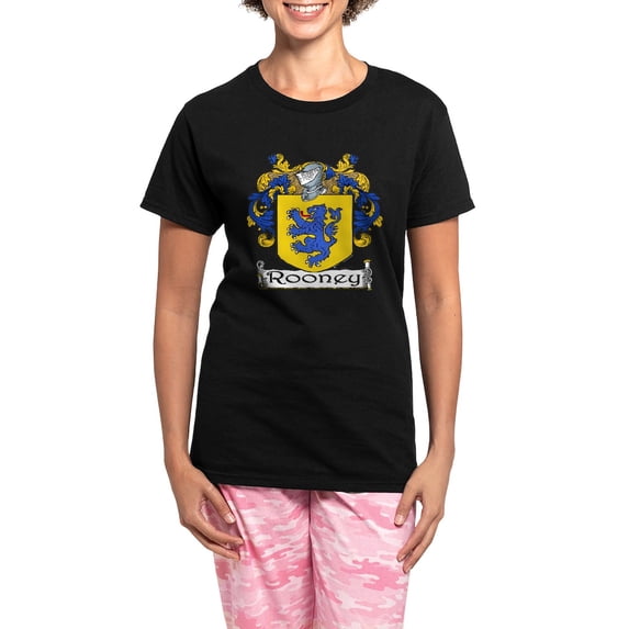 CafePress - Rooney Coat Of Arms Women's Dark Pajamas - Women's Short Sleeve Print T-Shirt and Pants Dark Cotton Pajama Set
