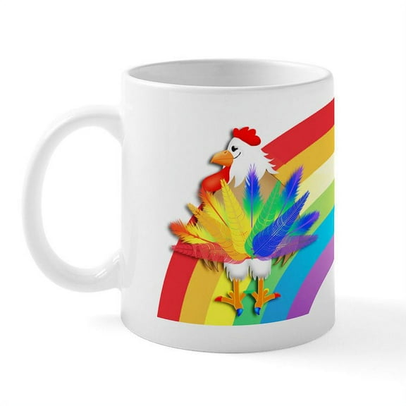CafePress - Rooster Tail Mugs - 11 oz Ceramic Mug - Novelty Coffee Tea Cup
