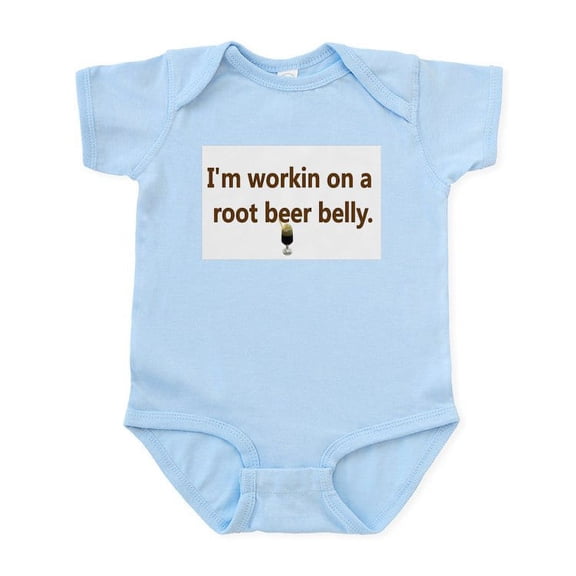 CafePress - Root Beer Belly Infant Bodysuit - Baby Light Bodysuit, Size Newborn - 24 Months