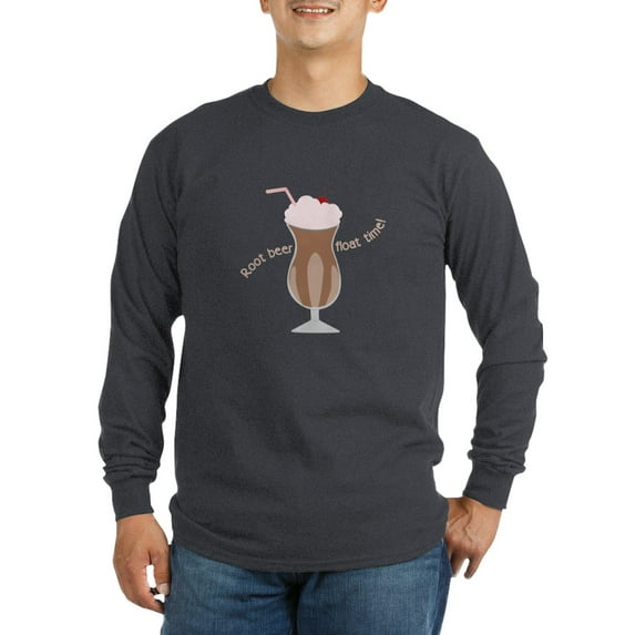 CafePress - Root Beer Float Time Long Sleeve T Shirt - Long Sleeve Dark T-Shirt
