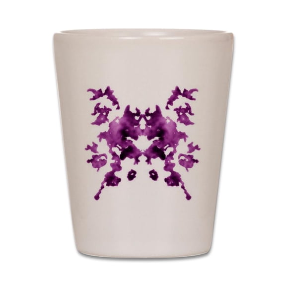 CafePress - Rorschach Inkblot - White Shot Glass, Unique and Funny Shot Glass