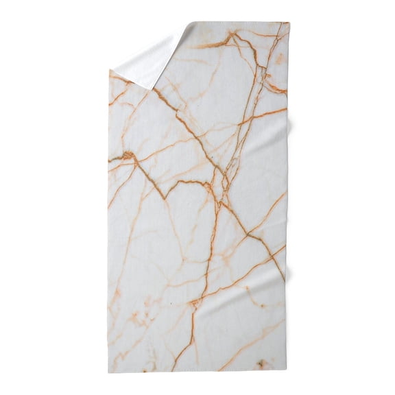 CafePress - Rose Gold White Marble - Large Beach Towel, Soft 30"x60" Towel with Unique Design