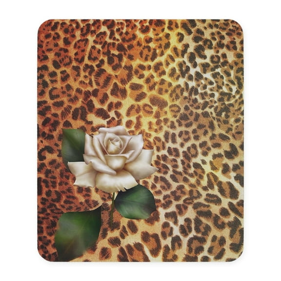 CafePress - Rose Leopard Print Mousepad - Non-slip Rubber Mousepad, Gaming Mouse Pad