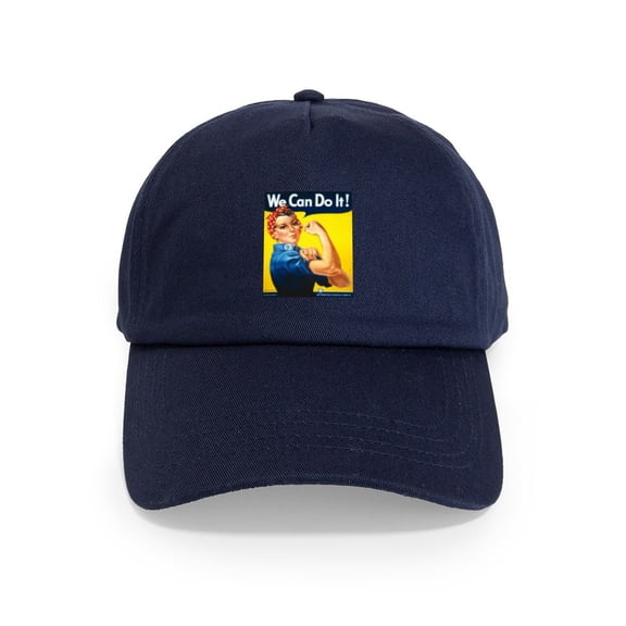 CafePress - Rosie The Riveter Cap - Adjustable 100% Brushed Unisex Casual Cotton Baseball Cap, Beige, 1