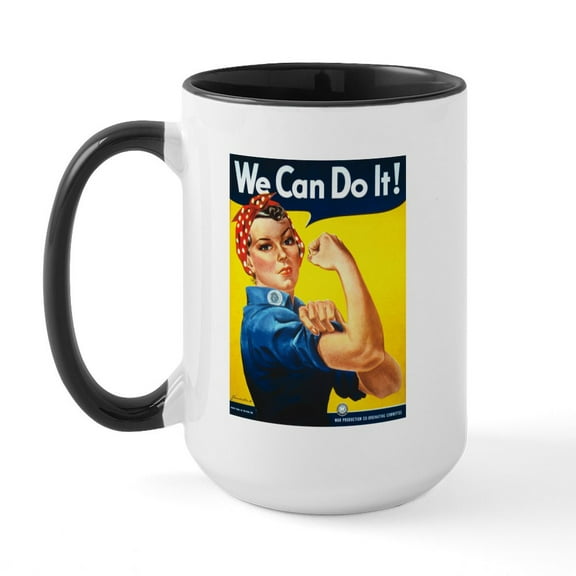 CafePress - Rosie The Riveter Large Mug - 15 oz Ceramic Large White Novelty Mug
