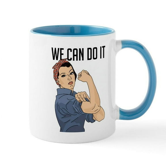 CafePress - Rosie The Riveter We Can Do It - 11 oz Ceramic Mug - Novelty Coffee Tea Cup