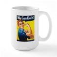 thumbnail image 1 of CafePress - Rosie The Riveter We Can Do It! Mugs - 15 oz Ceramic Large White Novelty Mug, 1 of 6