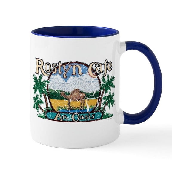 CafePress - Roslyn Cafe Mug - 11 oz Ceramic Mug - Novelty Coffee Tea Cup
