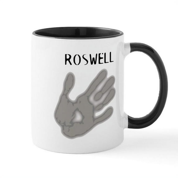 CafePress - Roswell Logo Merchandise Mug - 11 oz Ceramic Mug - Novelty Coffee Tea Cup