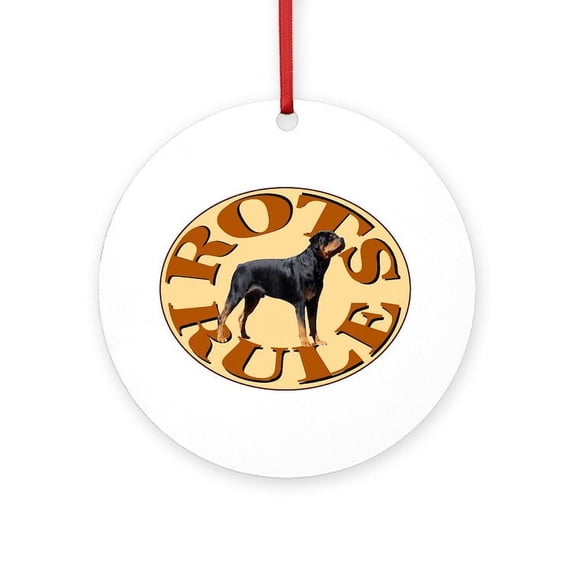 CafePress - Rots Rule - Round Wood Ornament 4"
