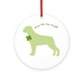 thumbnail image 1 of CafePress - Rottie... Kiss Me I'm Irish! -  Round Wood Ornament 4", 1 of 2