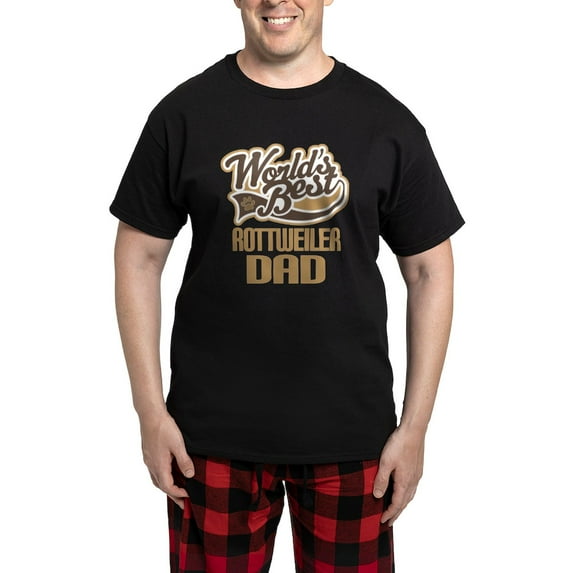CafePress - Rottweiler Dad Men's Dark Pajamas - Men's Dark Loose Fit Cotton Pajama Set
