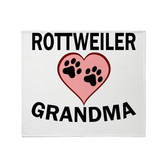 CafePress - Rottweiler Grandma Throw Blanket - Soft Fleece Throw Blanket, 50"x60" for All Ages