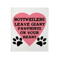 thumbnail image 1 of CafePress - Rottweiler Pawprints Throw Blanket - Soft Fleece Throw Blanket, 50"x60" for All Ages, 1 of 2