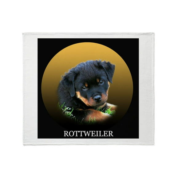 CafePress - Rottweiler Puppy On Gift Idea Throw Blanket - Soft Fleece Throw Blanket, 50"x60" for All Ages