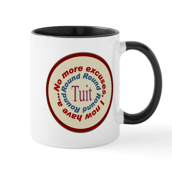 CafePress - Round Tuit Mug - 11 oz Ceramic Mug - Novelty Coffee Tea Cup