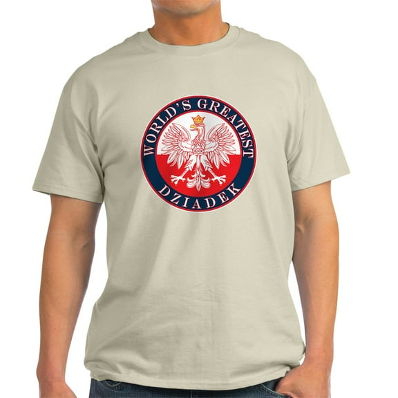 CafePress - Round World's Greatest Dziadek Light T Shirt - Men's Classic Graphic T-Shirt