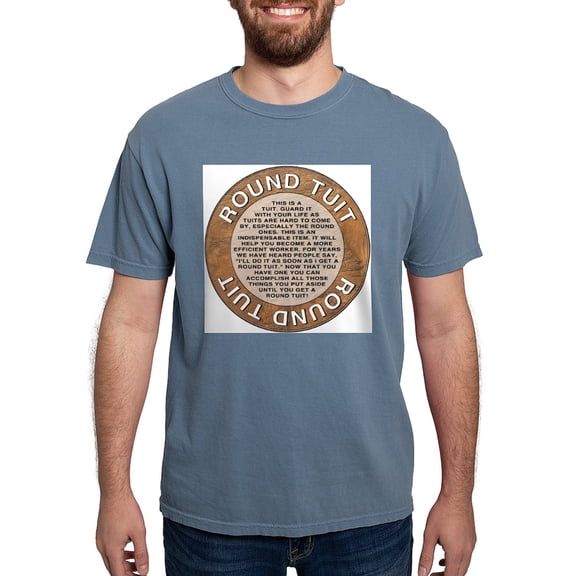 CafePress - Roundtuit Men's Comfort Colors® T Shirt - Mens Comfort Colors Shirt