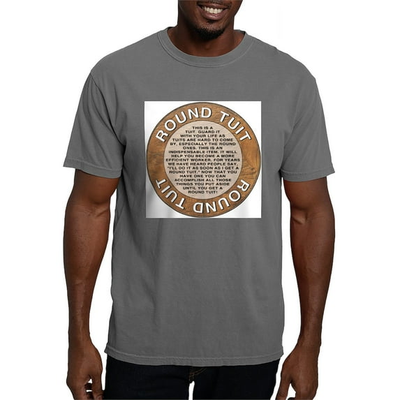 CafePress - Roundtuit Men's Comfort Colors® T Shirt - Mens Comfort Colors Shirt