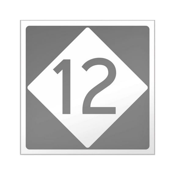 CafePress - Route 12 Road Sign Square Sticker 3 X 3 - Square Sticker 3" x 3"
