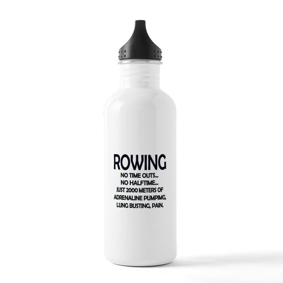 CafePress - Rowing 2000 Meters Stainless Water Bottle 1 - Stainless Steel Water Bottle, Sports Bottle, 1.0L
