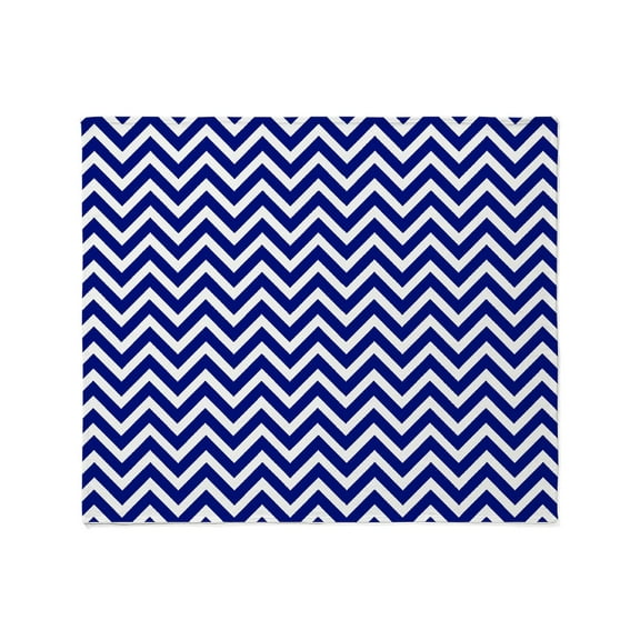 CafePress - Royal Blue And White Chevron Stripe Throw Blanket - Soft Fleece Throw Blanket, 50"x60" for All Ages