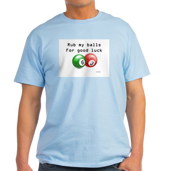 CafePress - Rub My Balls For Luck Light T Shirt - Men's Classic Graphic T-Shirt