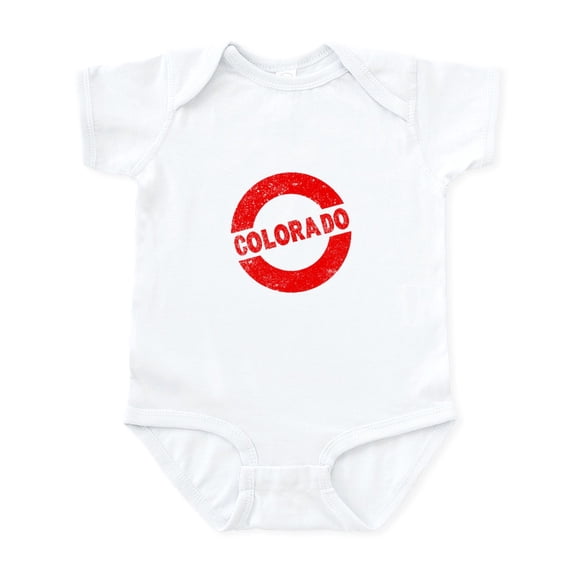 CafePress - Rubber Ink Stamp Colorado Body Suit - Baby Light Bodysuit, Size Newborn - 24 Months