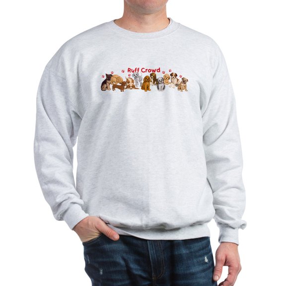 CafePress - Ruff Crowd - Crew Neck Sweatshirt