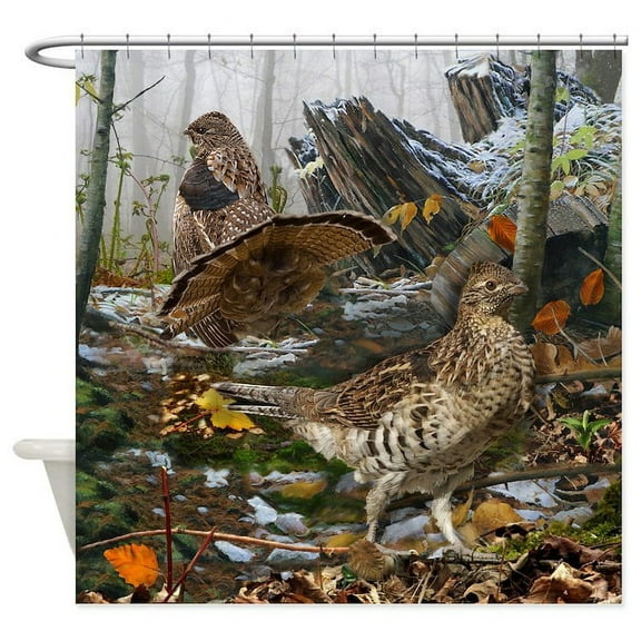 CafePress - Ruffed Grouse - Unique Fabric Shower Curtain 70" x 72"