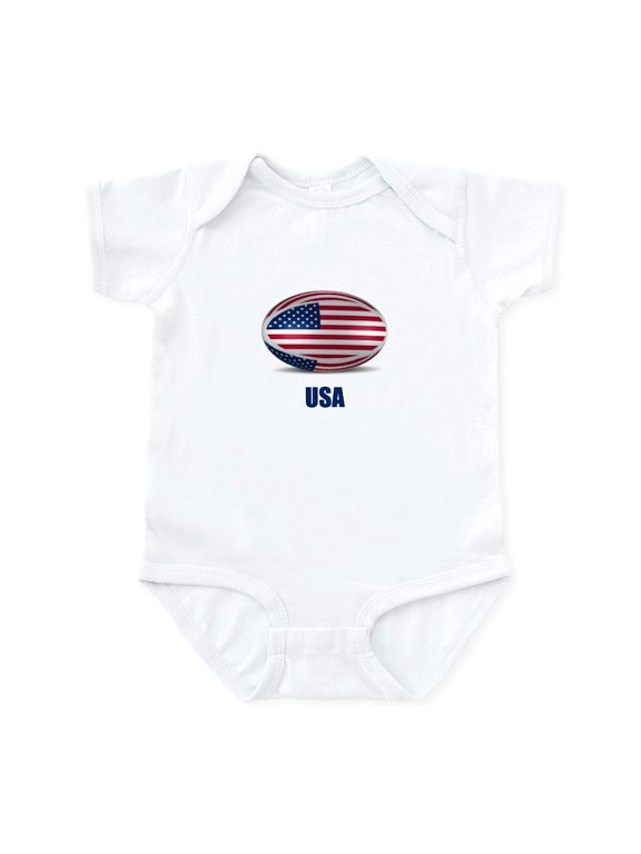 - Rugby Ball Body Suit - Baby Light Bodysuit, Size Newborn - 24 Months