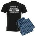 thumbnail image 1 of CafePress - Rugby Is Importanter Pajamas - Men's Dark Loose Fit Cotton Pajama Set, 1 of 4