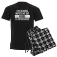 thumbnail image 1 of CafePress - Rugby Is Importanter Pajamas - Men's Dark Loose Fit Cotton Pajama Set, 1 of 7