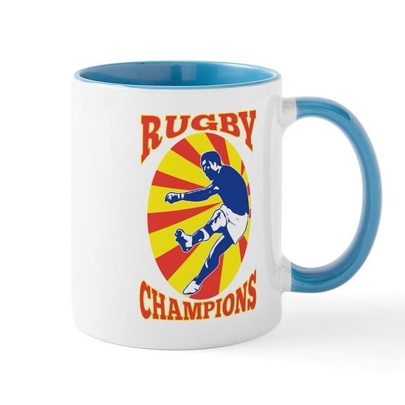 CafePress - Rugby Player Retro Mug - 11 oz Ceramic Mug - Novelty Coffee Tea Cup