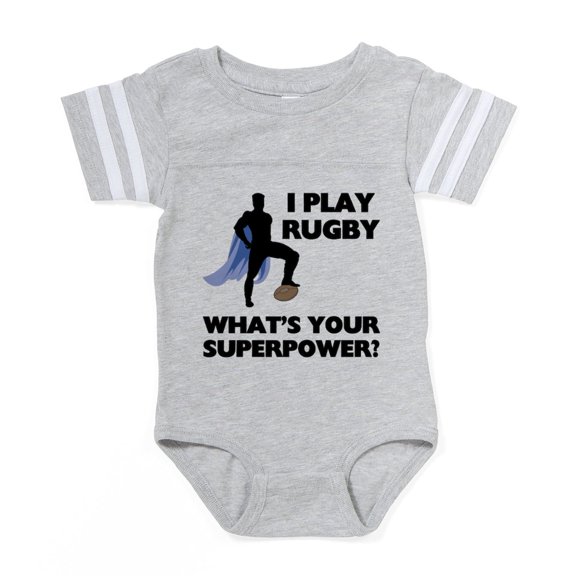 CafePress - Rugby Superhero - Cute Infant Baby Football Bodysuit