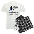 thumbnail image 1 of CafePress - Rugby Superhero Men's Light Pajamas - Men's Light Loose Fit Cotton Pajama Set, 1 of 7