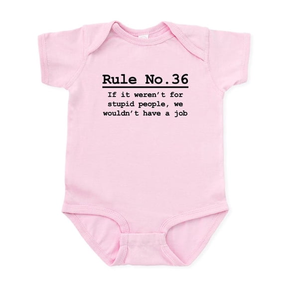 CafePress - Rule No. 36 Infant Bodysuit - Baby Light Bodysuit, Size Newborn - 24 Months
