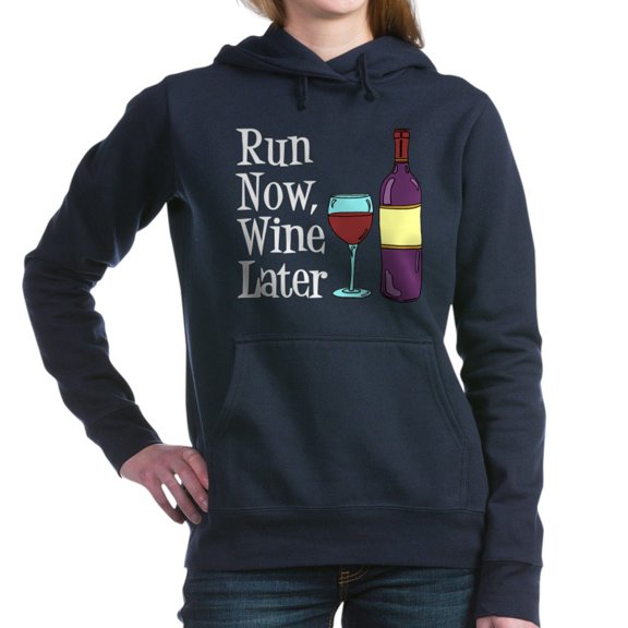 CafePress - Run Now Wine Later Hooded Sweatshirt - Pullover Hoodie, Classic & Comfortable Hooded Sweatshirt