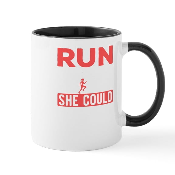 CafePress - Run She Believed She Could 13.1 Marathon Runn Mugs - 11 oz Ceramic Mug - Novelty Coffee Tea Cup