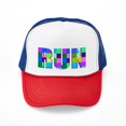 thumbnail image 1 of CafePress - Run Squares - Adjustable Unisex Printed Trucker Hat with Mesh Back, 1 of 10