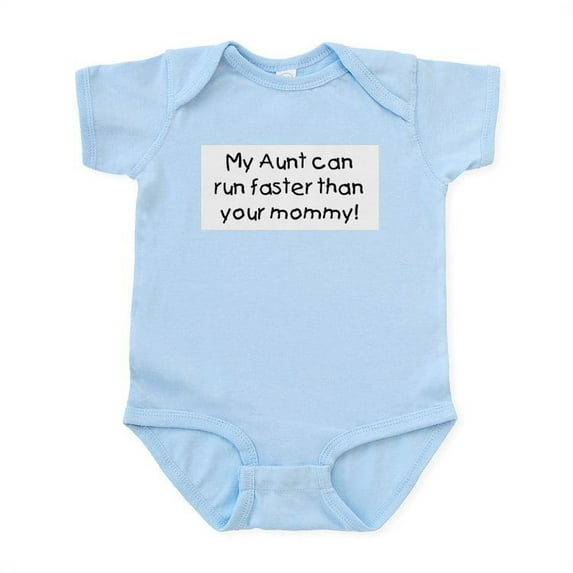 CafePress - Runfaster_Mom Body Suit - Baby Light Bodysuit, Size Newborn - 24 Months