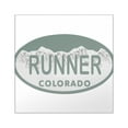 thumbnail image 1 of CafePress - Runner Colo License Plate Square Sticker 3 X 3 - Square Sticker 3" x 3", 1 of 1