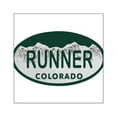 thumbnail image 1 of CafePress - Runner Colo License Plate Square Sticker 3 X 3 - Square Sticker 3" x 3", 1 of 1