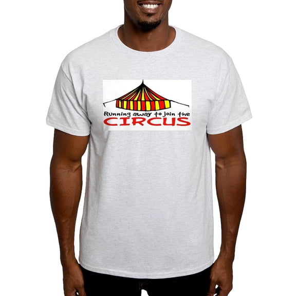 CafePress - Running Away To Join The Cir Ash Grey T Shirt - Men's Classic Graphic T-Shirt