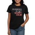 thumbnail image 1 of CafePress - Running Is My Happy Hour T Shirt - Women's Traditional Fit Dark T-Shirt, 1 of 4