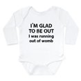 thumbnail image 1 of CafePress - Running Out Of Womb Body Suit - Long Sleeve Cotton Baby Bodysuit, 1 of 4